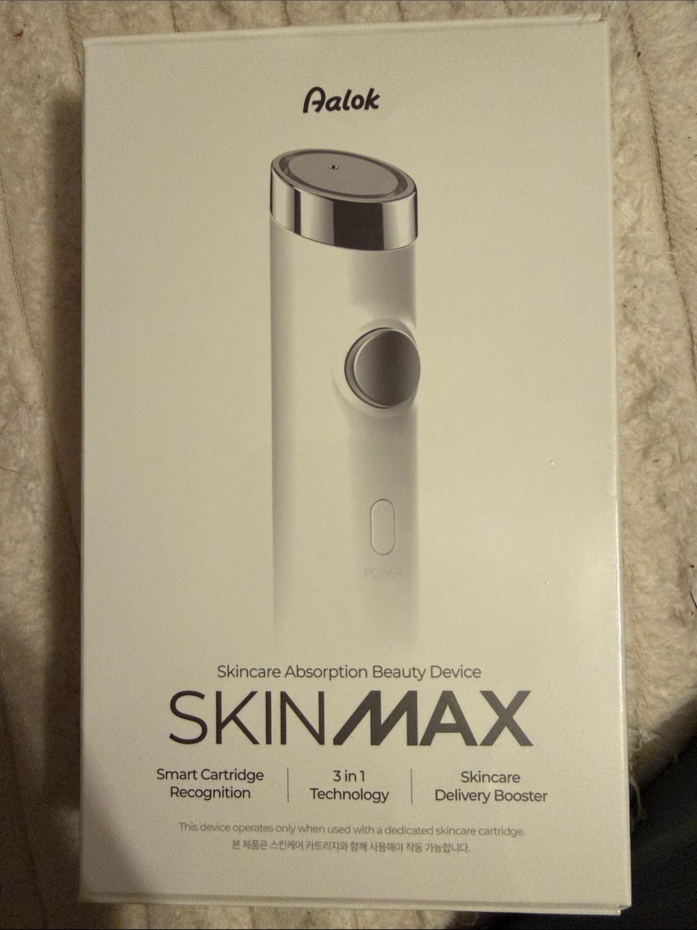 Aalto SkinMax Skincare Absorption Beauty Device - White with Chrome Accents